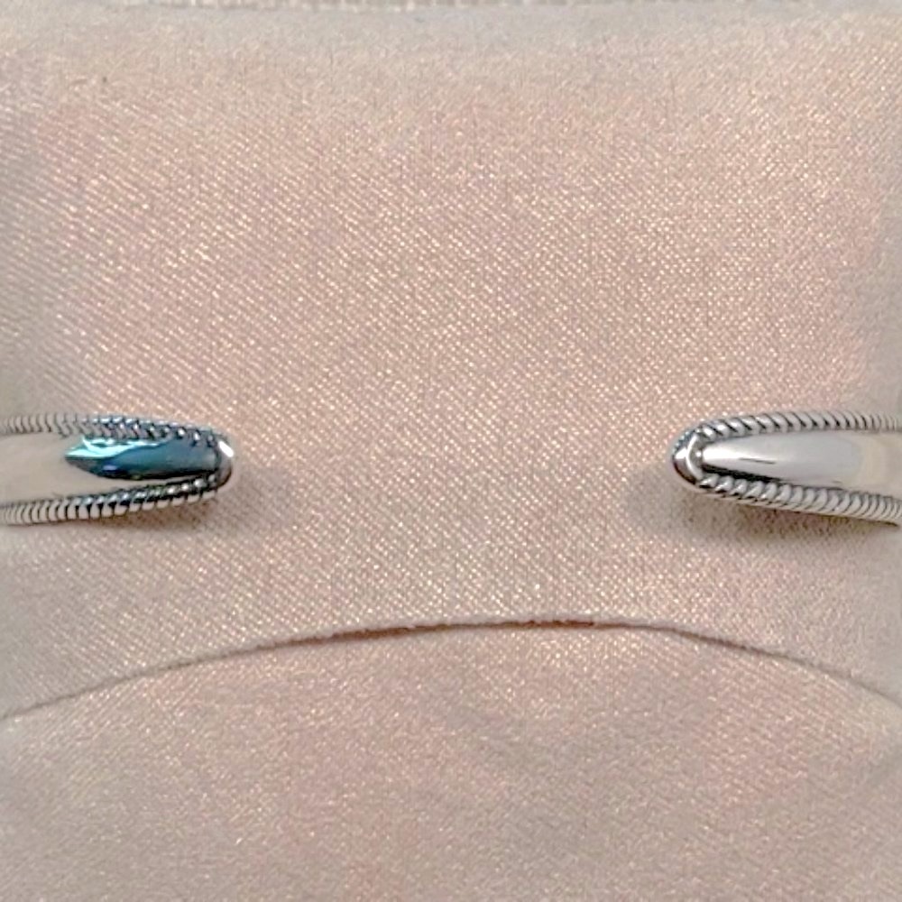 Carolyn Pollack Dark Blue Agate Kite-Set 3-Stone Sterling Silver Cuff Br… - Picture 3 of 5